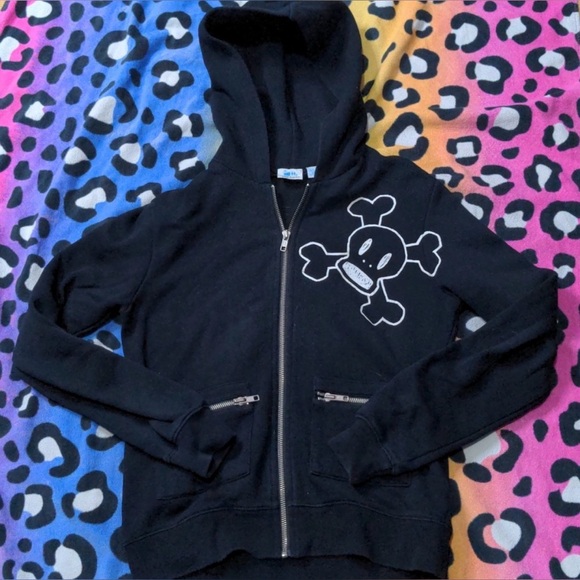 Paul Frank Tops - Paul Frank Black Hoodie with Skull Design